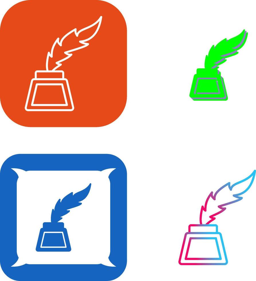 Inkwell Icon Design vector
