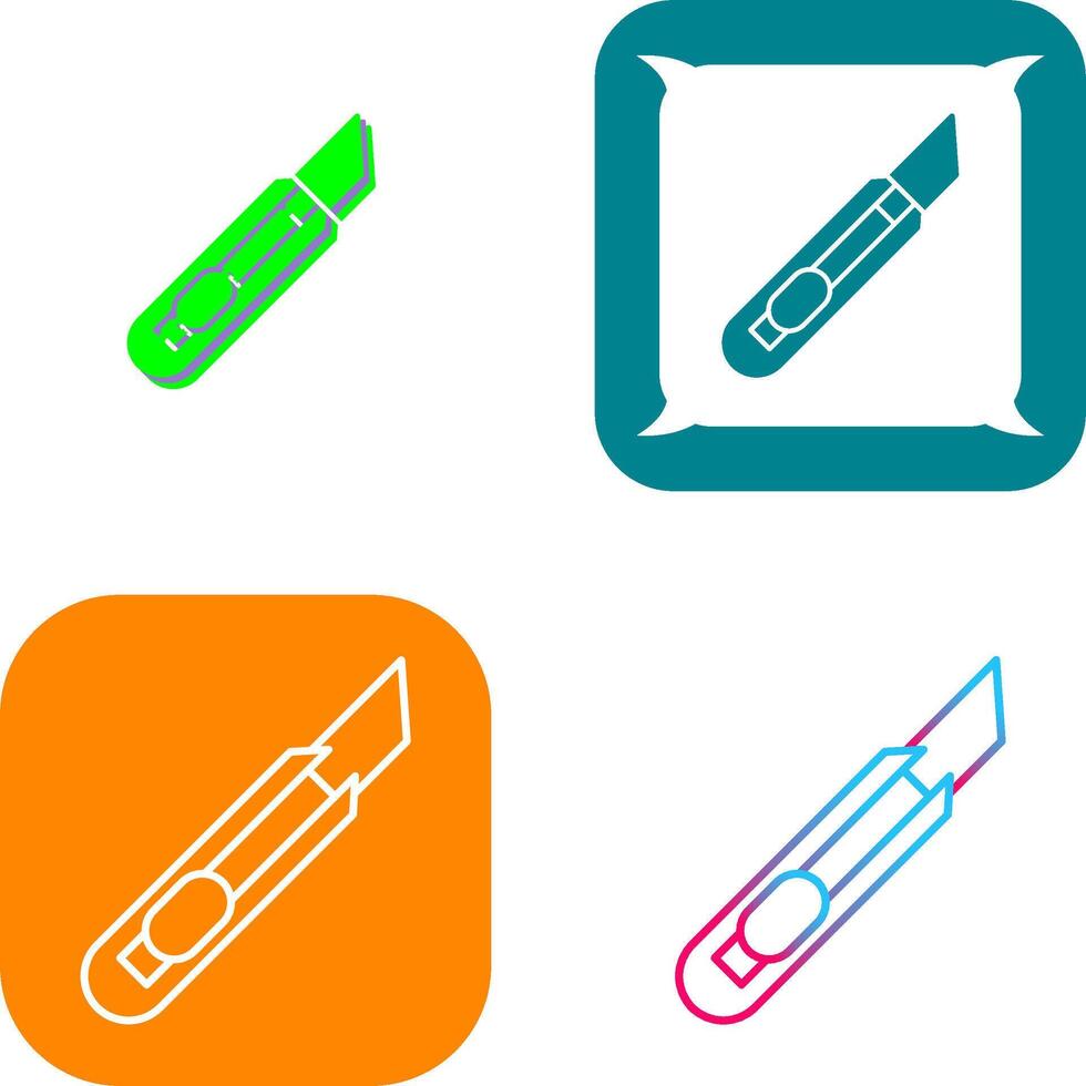 Stationery Knife Icon Design vector