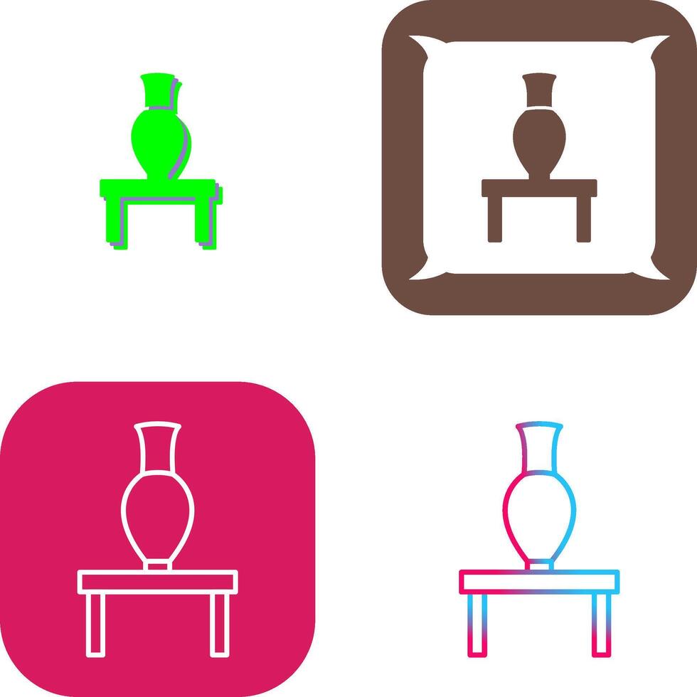 Vase Exhibit Icon Design vector