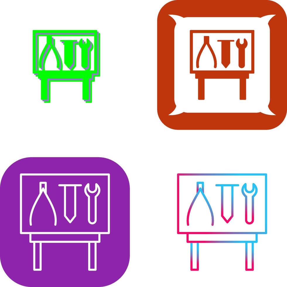 Tools Exhibit Icon Design vector
