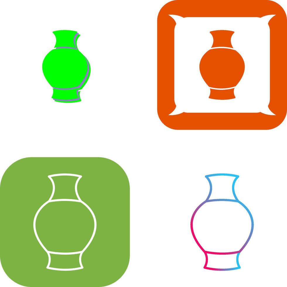Antique Jar Icon Design vector