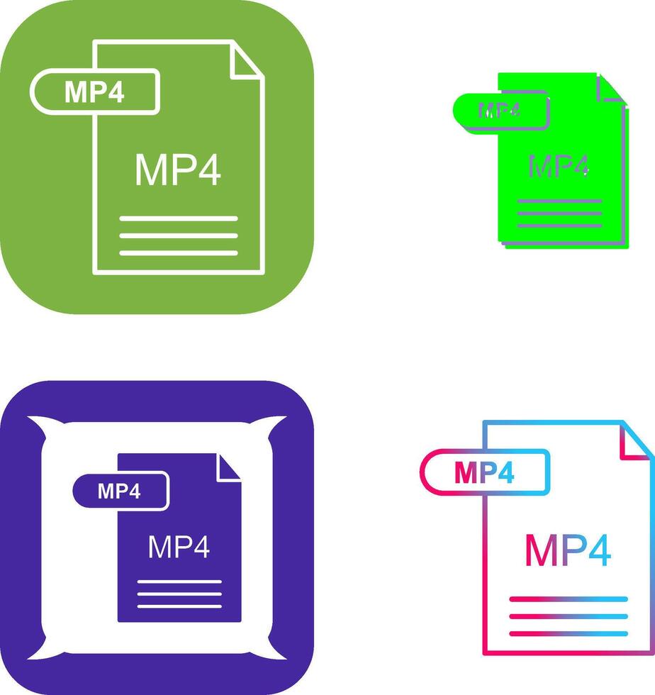 MP4 Icon Design vector
