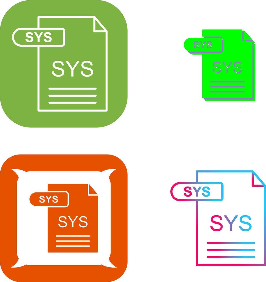 SYS Icon Design 45399867 Vector Art at Vecteezy