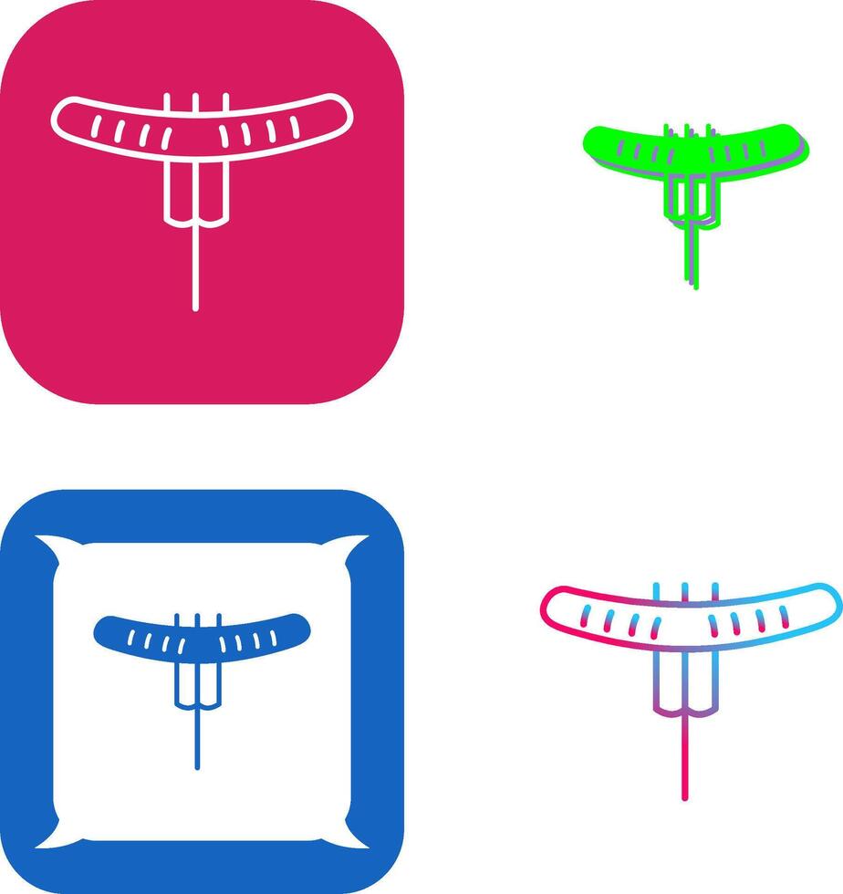 Sausage on Fork Icon Design vector