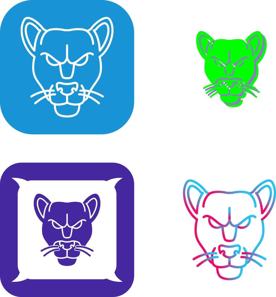 Black Panther Icon Design vector