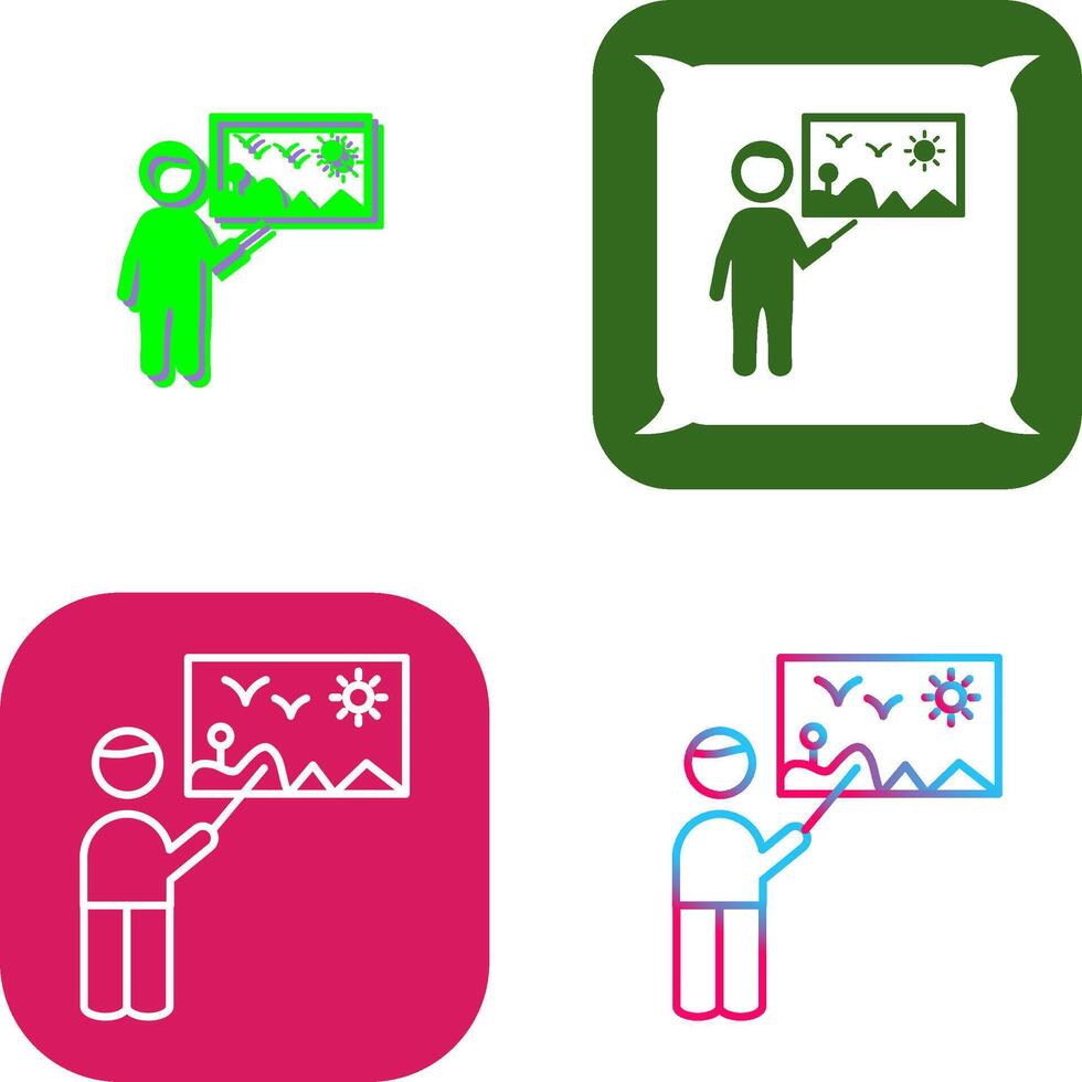Art Museum Guide Icon Design vector