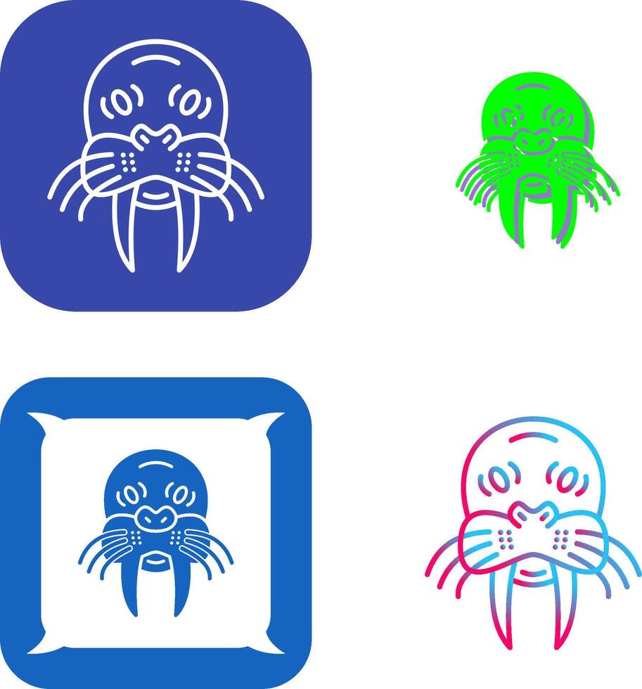 Walrus Icon Design vector