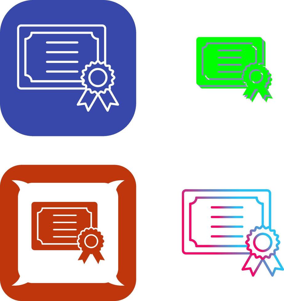 Certificate Icon Design vector