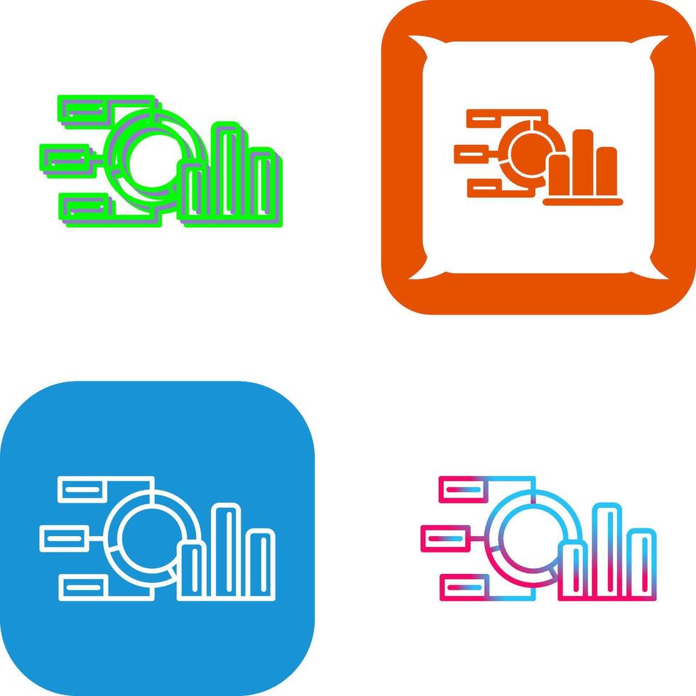 Pie Chart Icon Design vector