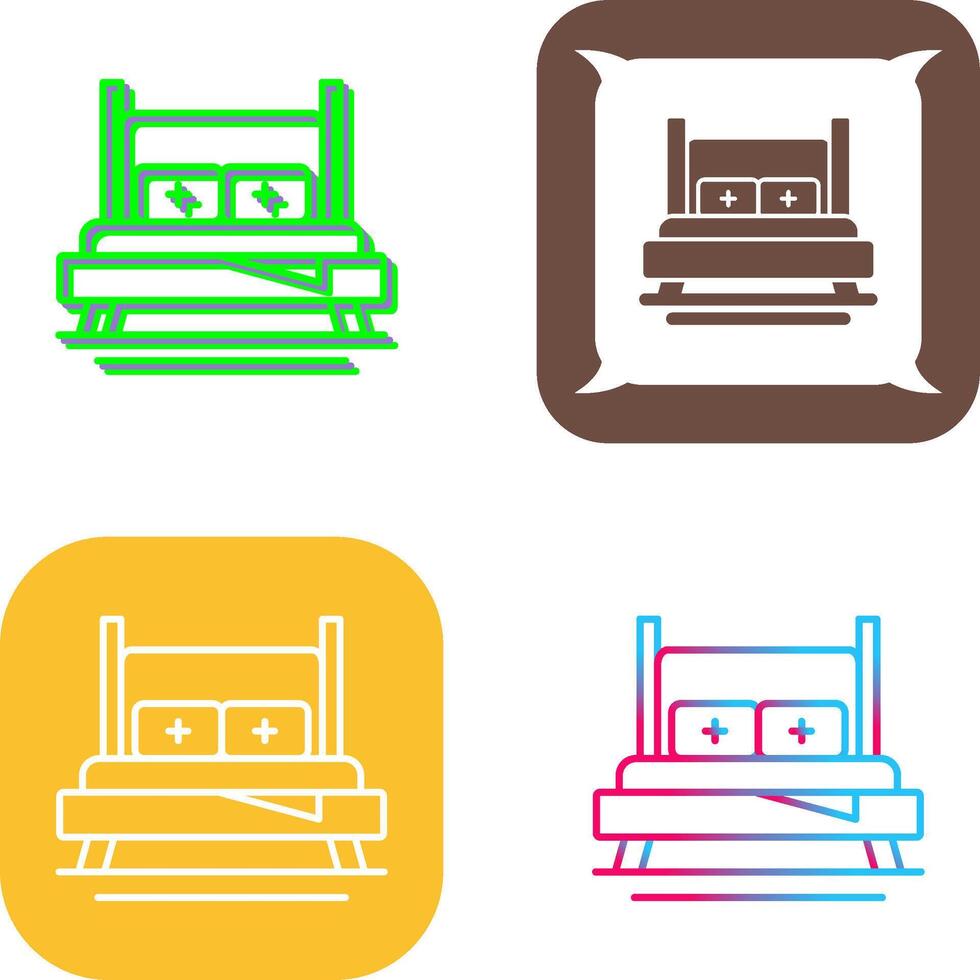 Bed Icon Design vector
