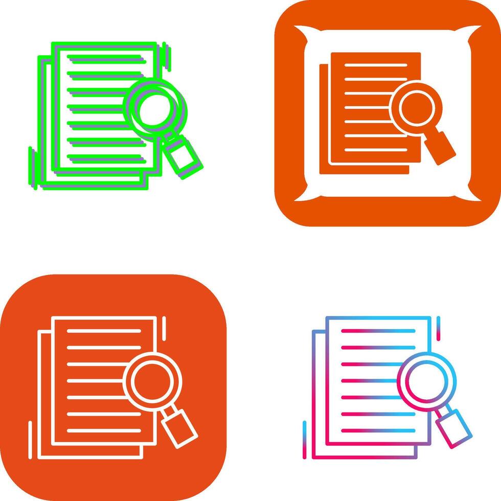 Details Looking Icon Design vector