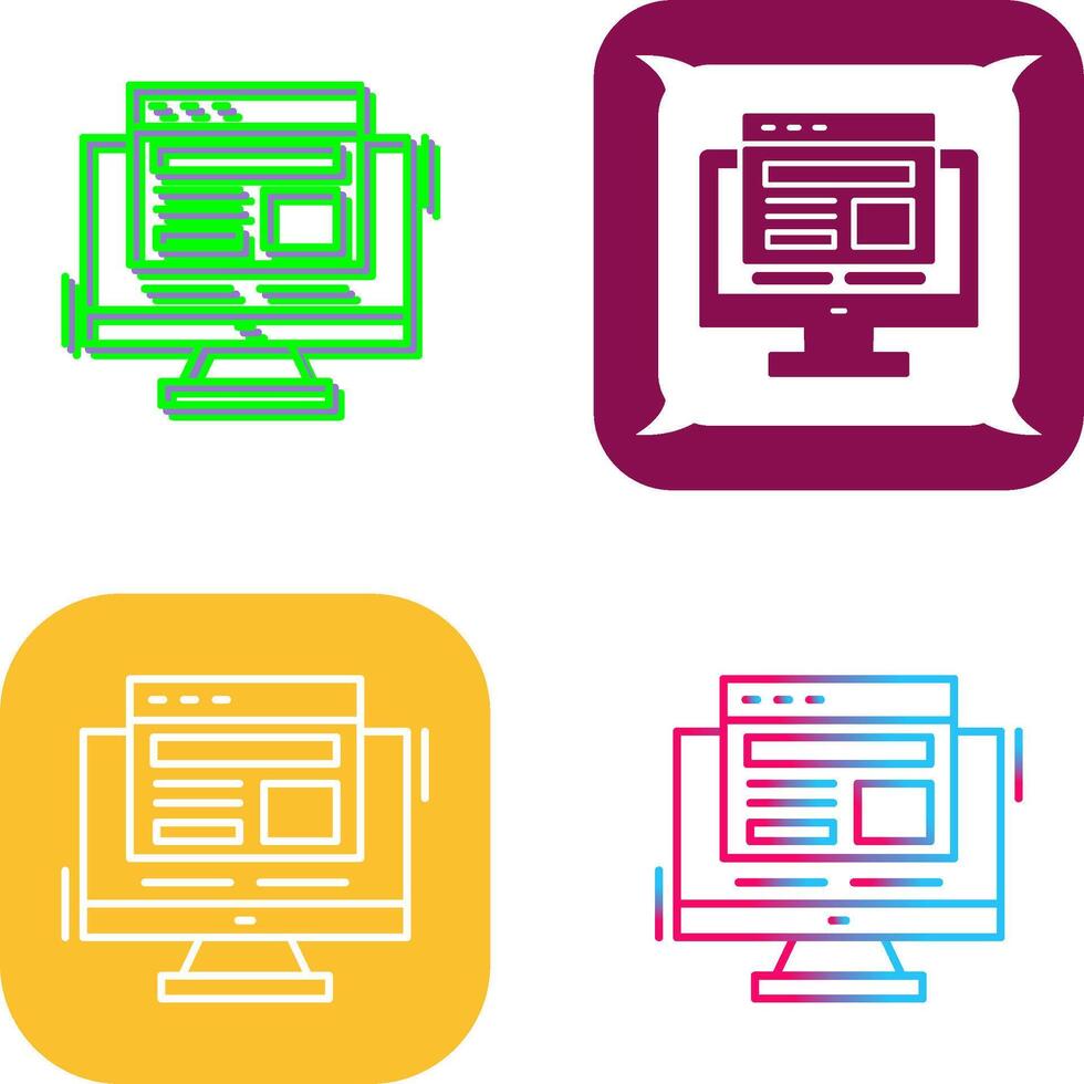 Adaptive Layout Icon Design vector