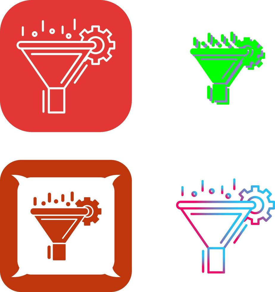Filtering Icon Design vector