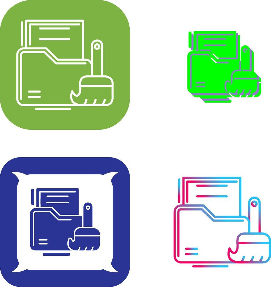 Data Cleaning Icon Design vector