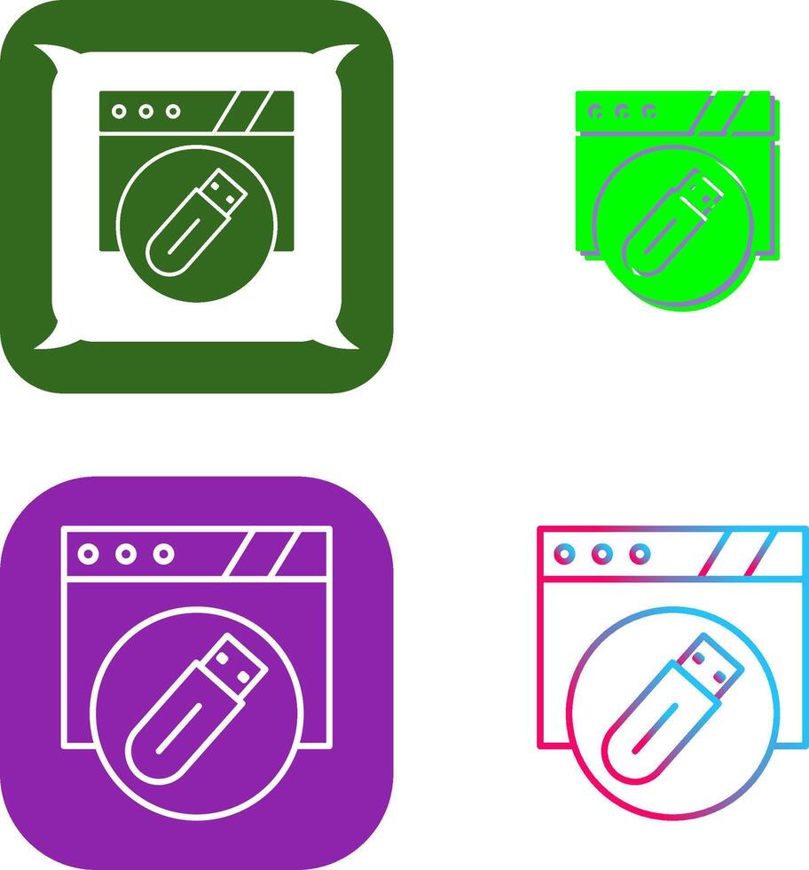 Usb Flash Drive Icon Design vector