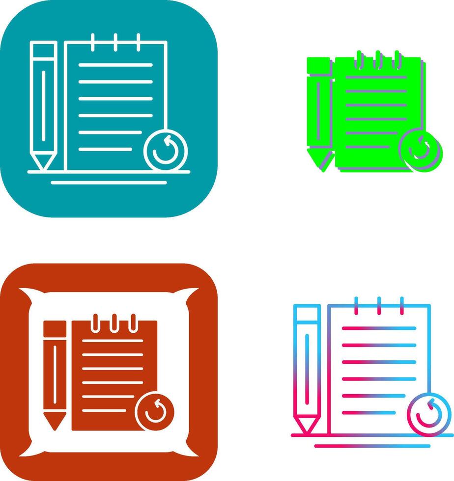 Rechecked Notes Icon Design vector