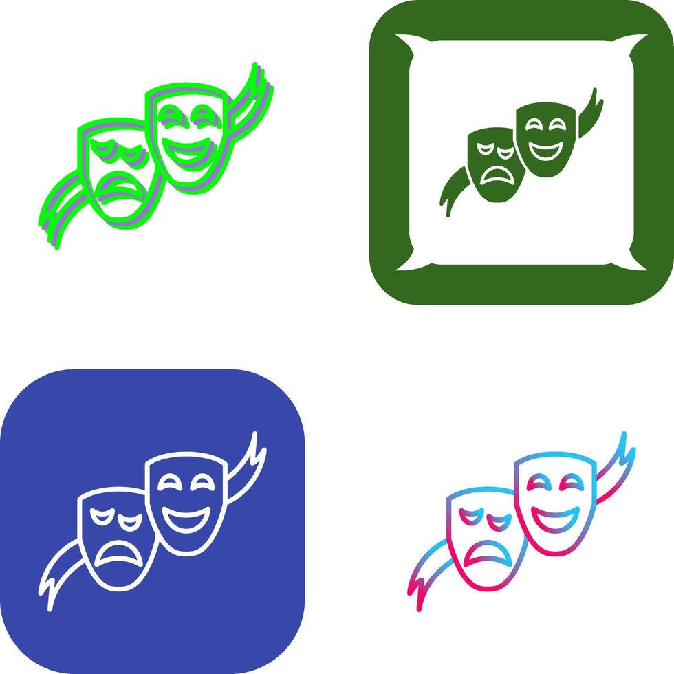 Theater Masks Icon Design vector