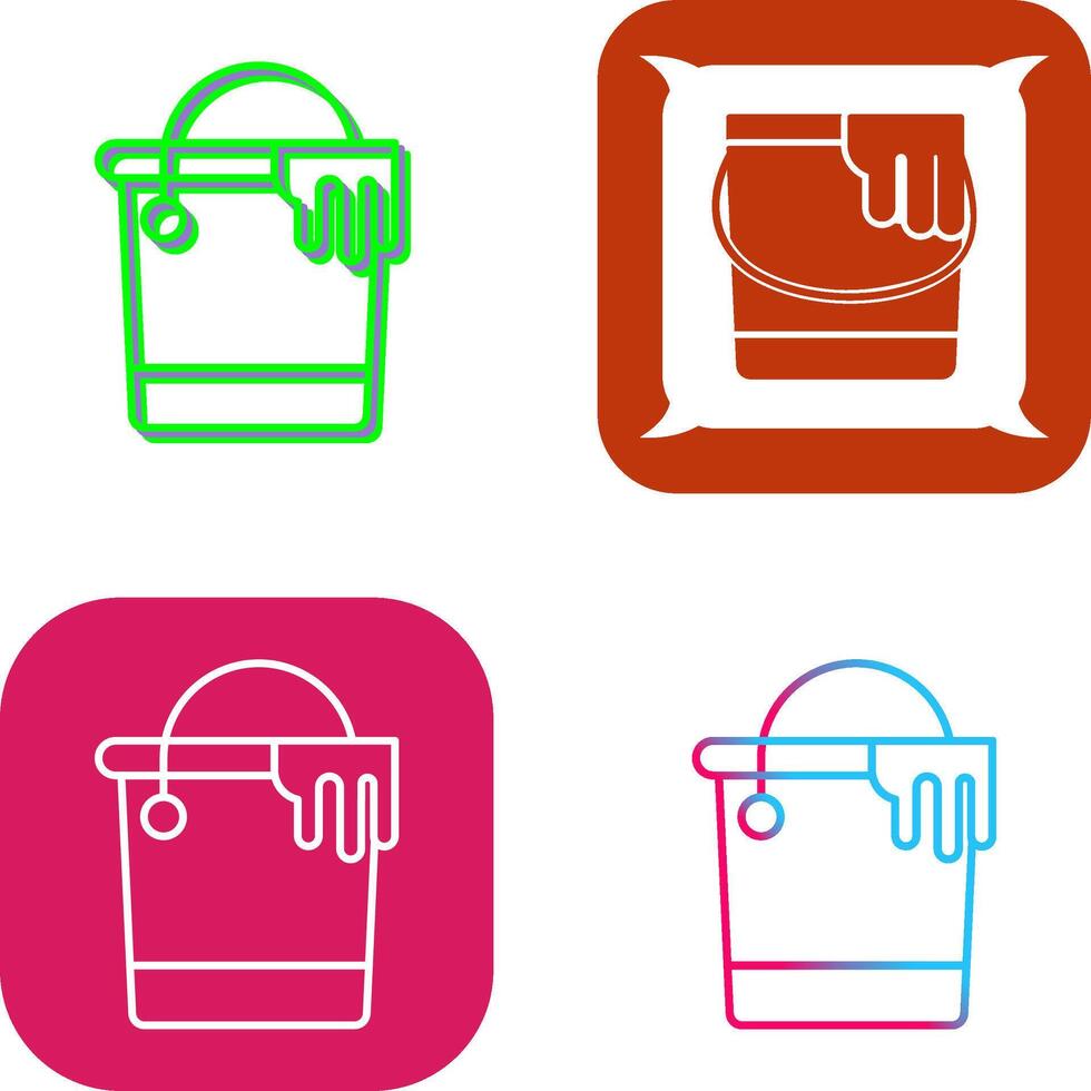 Paint Bucket Icon Design vector