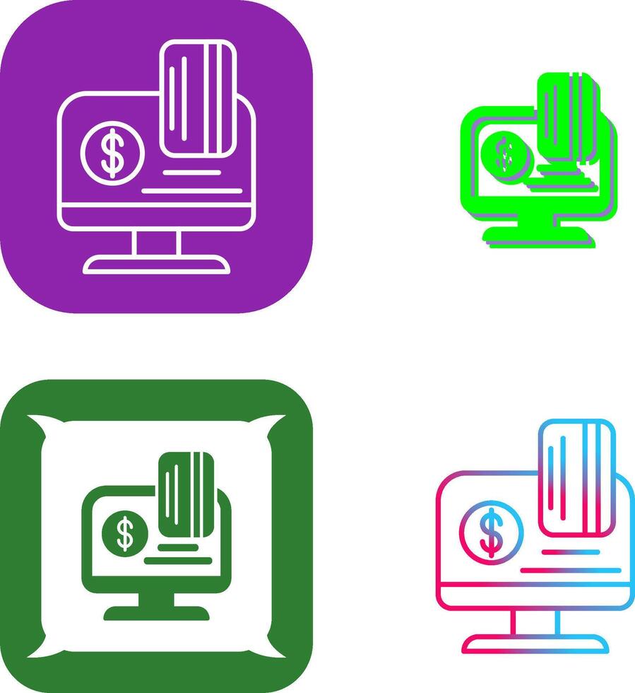 Online Payment Icon Design vector