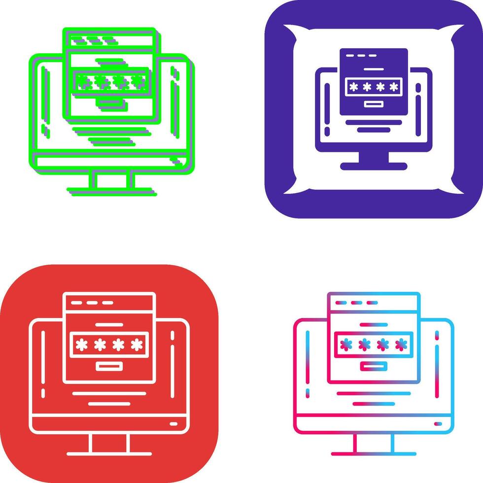 Password Icon Design vector