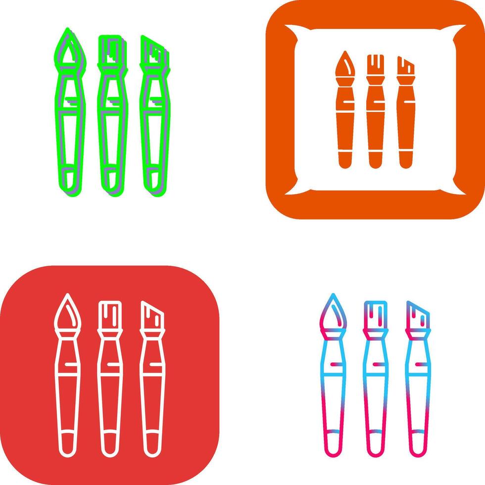 Brushes Icon Design vector