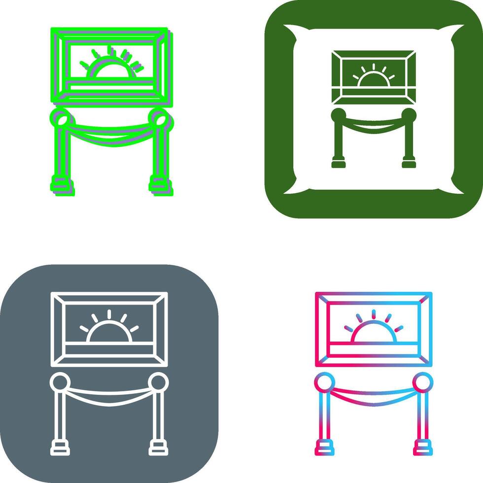 Painting Exhibit Icon Design vector