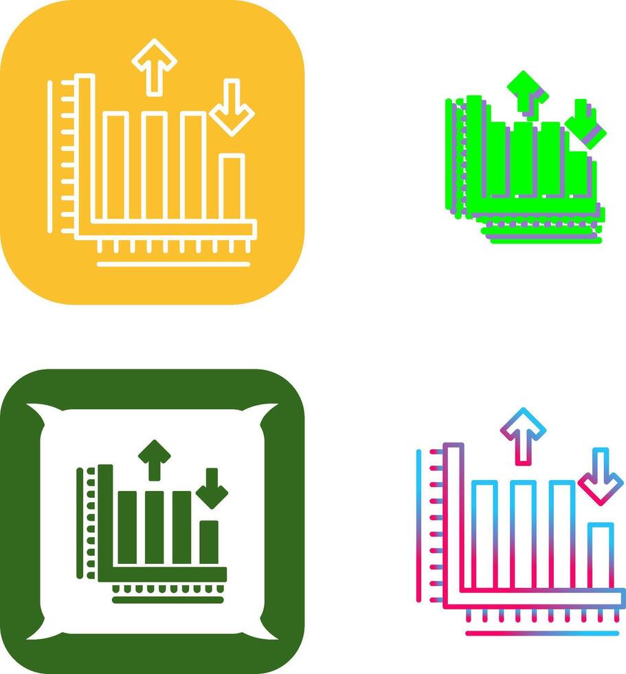Bar Graph Icon Design vector