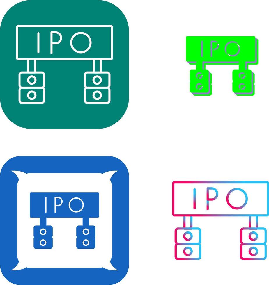Ipo Icon Design vector