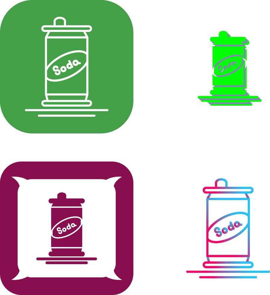 Soda Can Icon Design vector