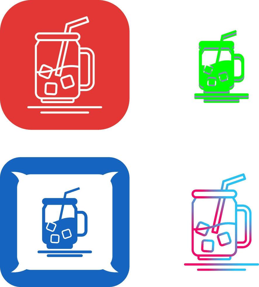 Iced Tea Icon Design vector