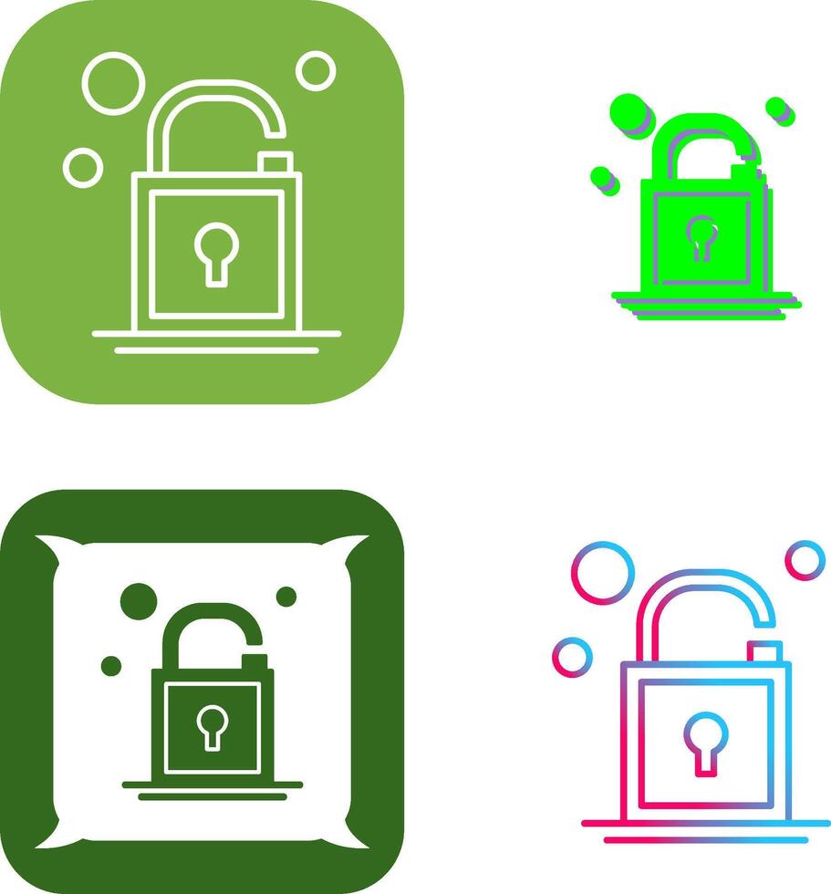 Open Lock Icon Design vector
