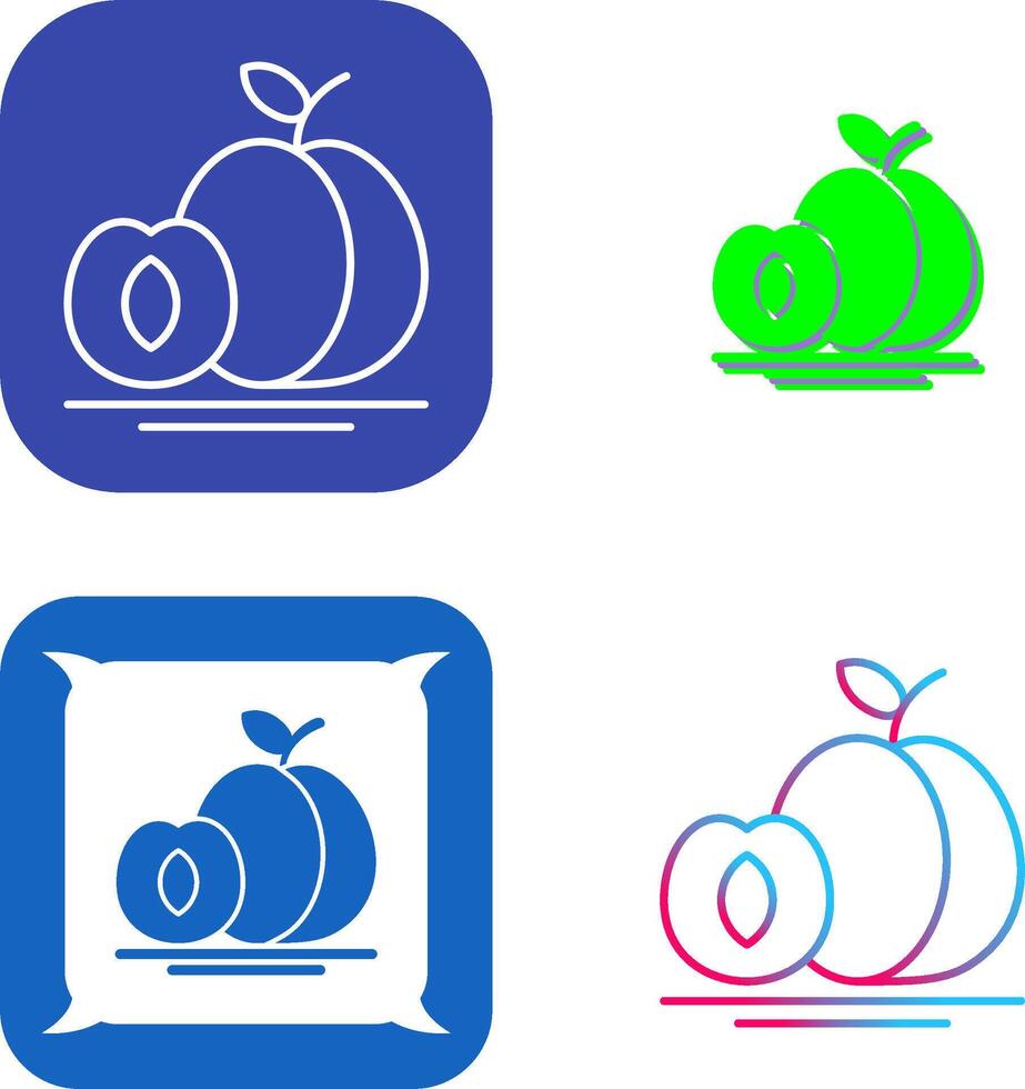 Apricot Icon Design vector