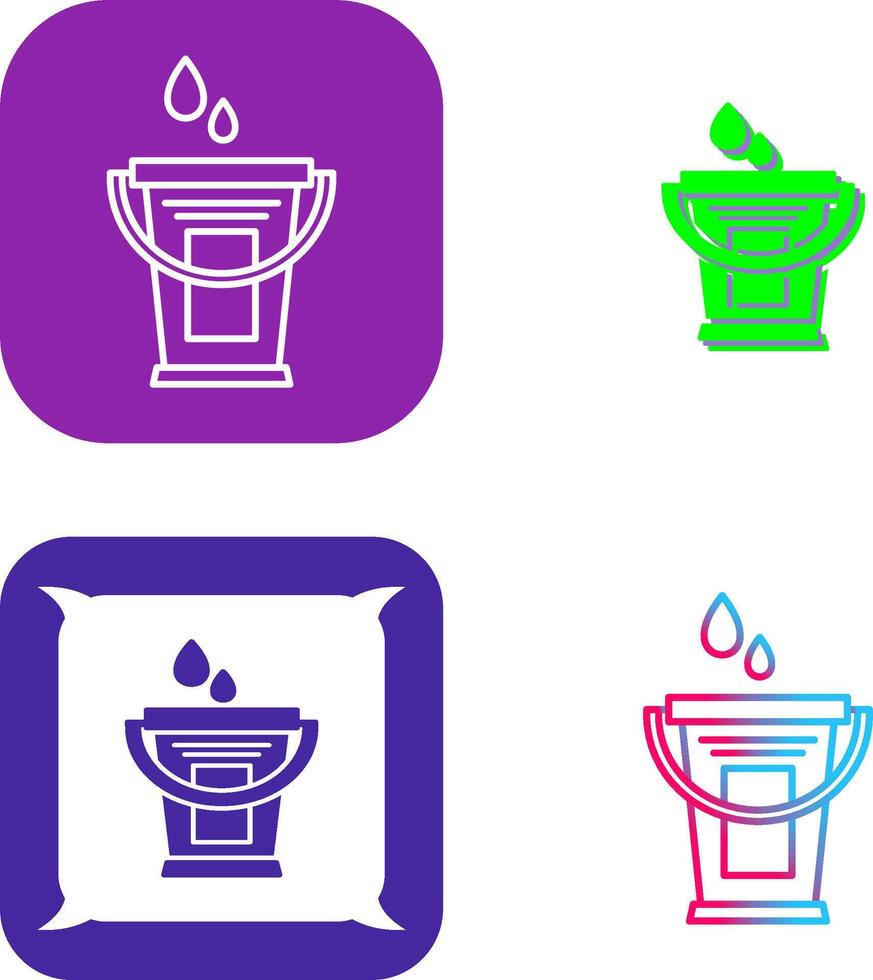 Water Bucket Icon Design vector