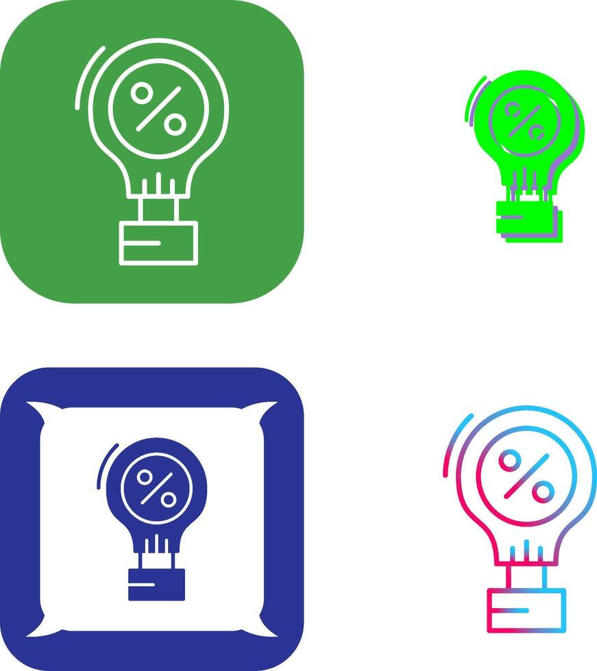 Hot Airballon Icon Design vector