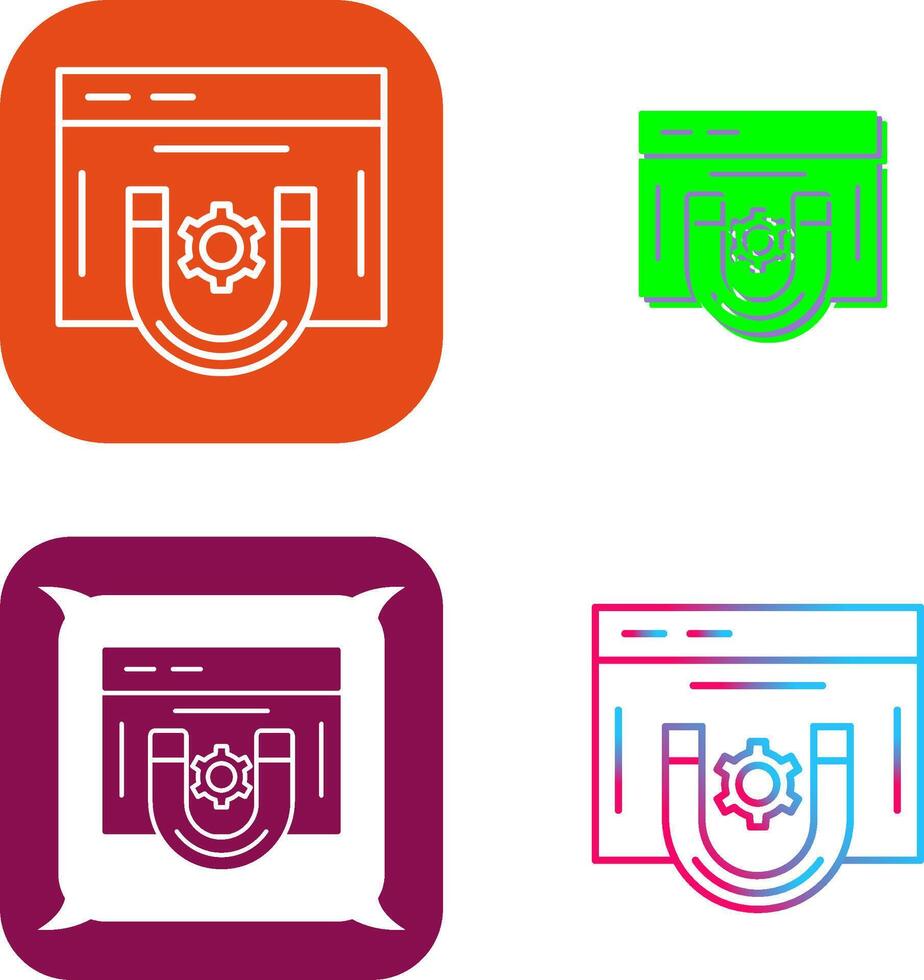 Magnet Icon Design vector