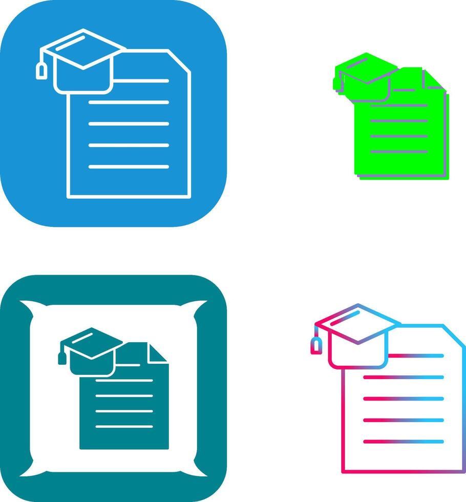 Degree Icon Design vector