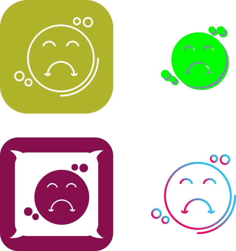 Upset Icon Design vector