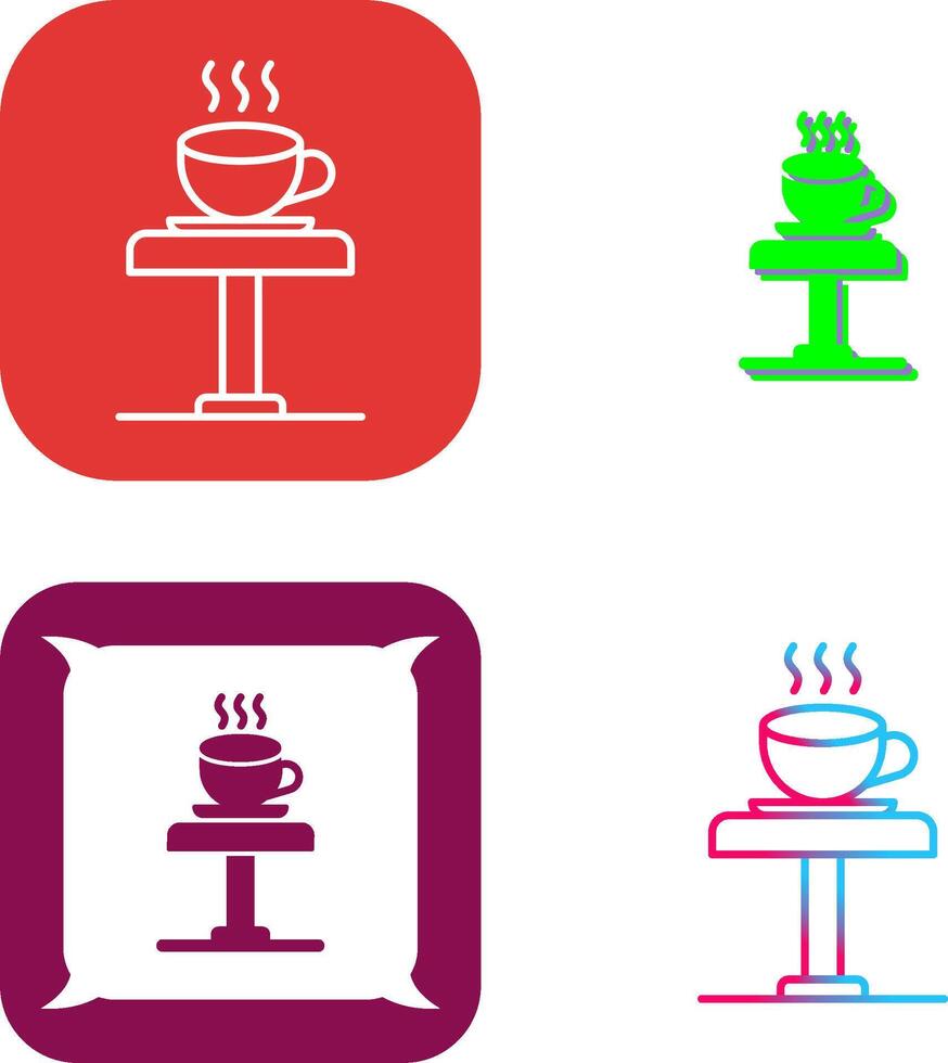 Coffee Table Icon Design vector