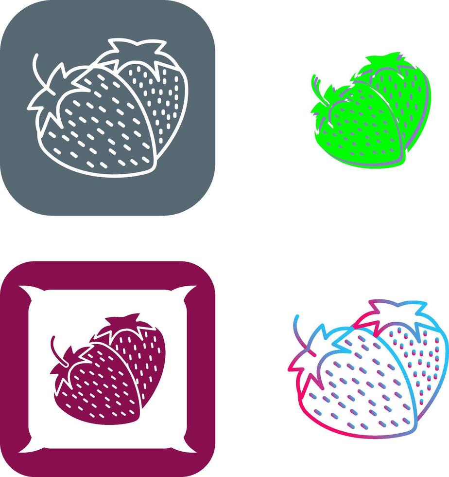 Strawberry Icon Design vector