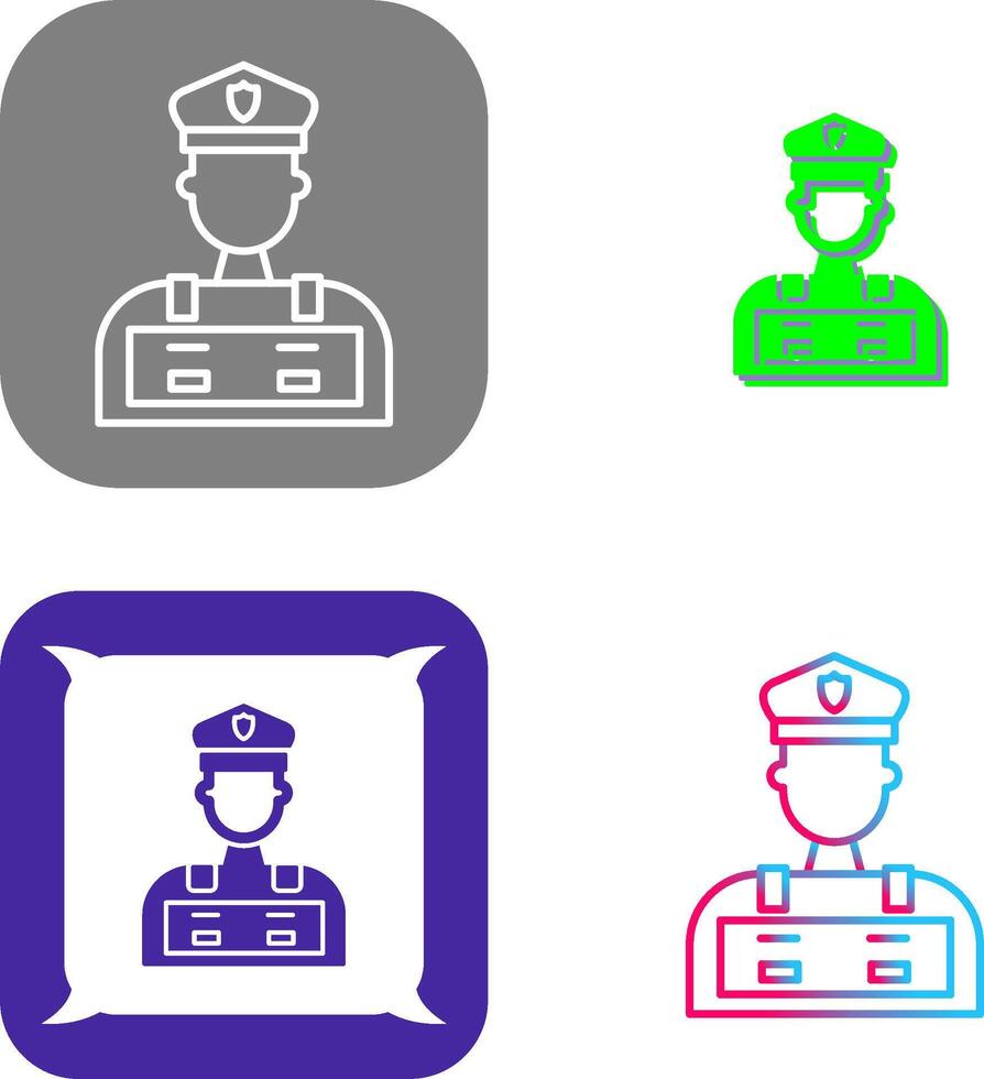 Police Man Icon Design vector