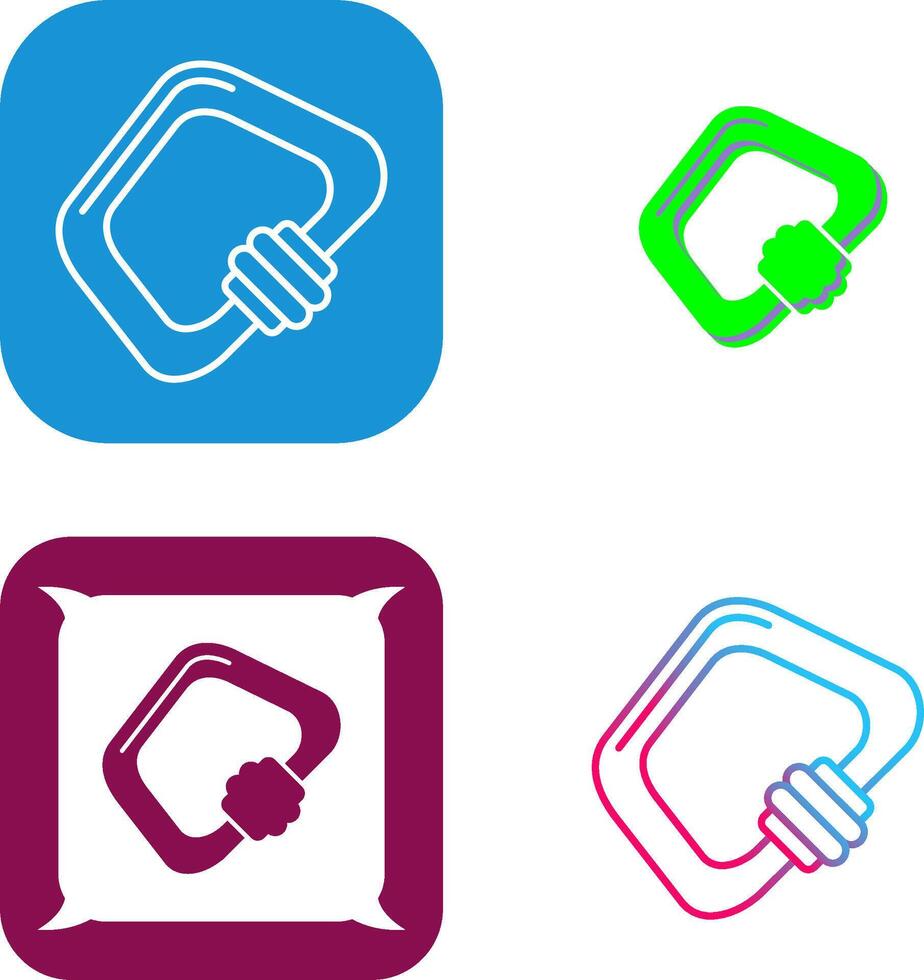 Carabiner Icon Design vector
