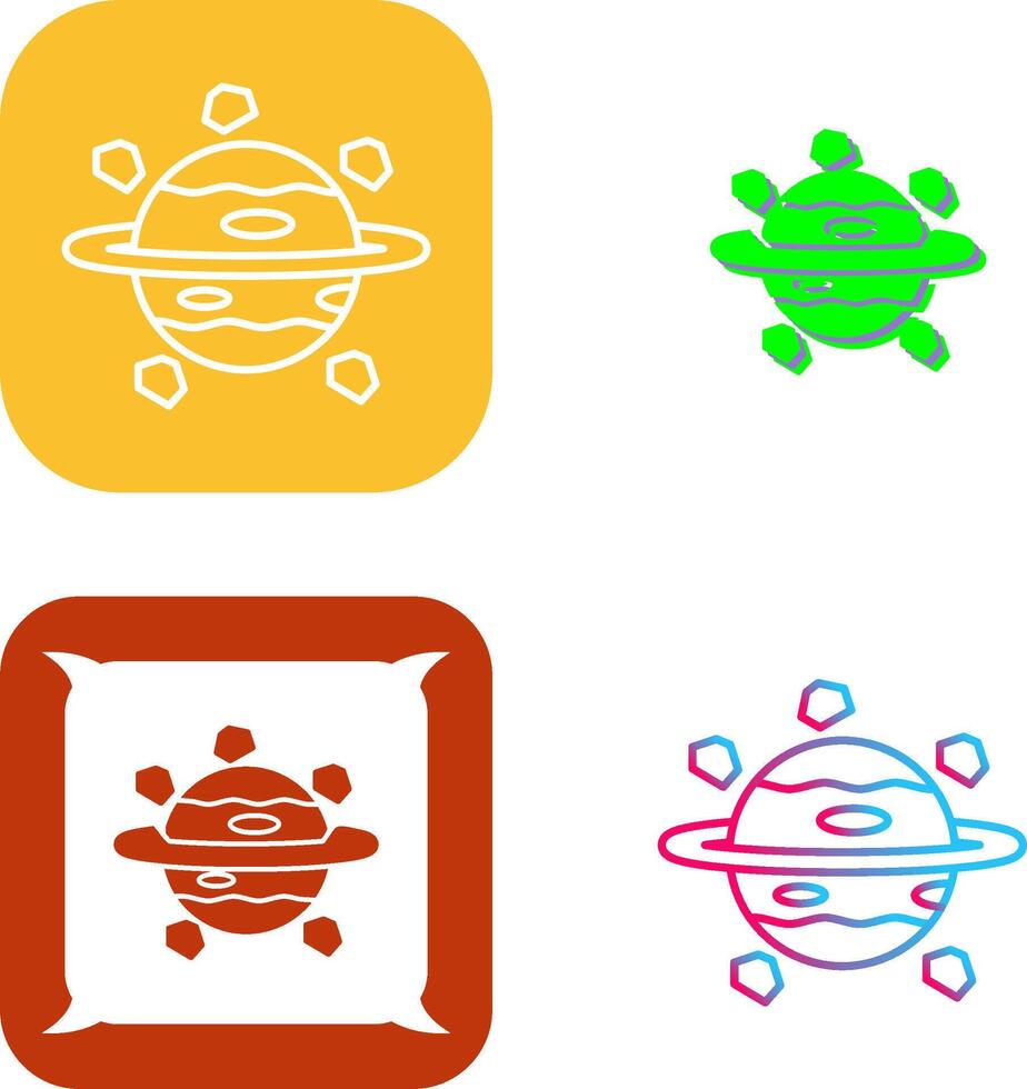Saturn Icon Design vector
