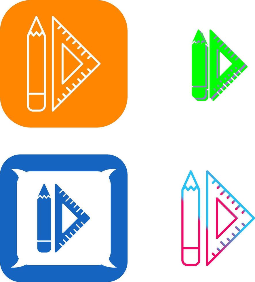 Set Square Icon Design vector