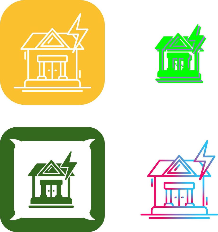 Natural Disaster Icon Design vector