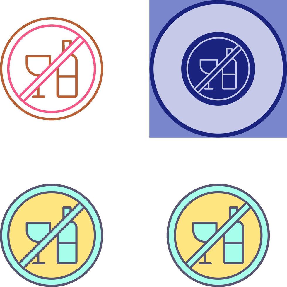 No Drinking Icon Design vector