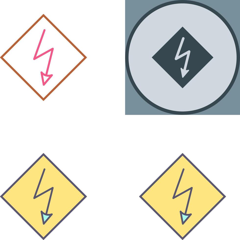 High Voltage Icon Design vector