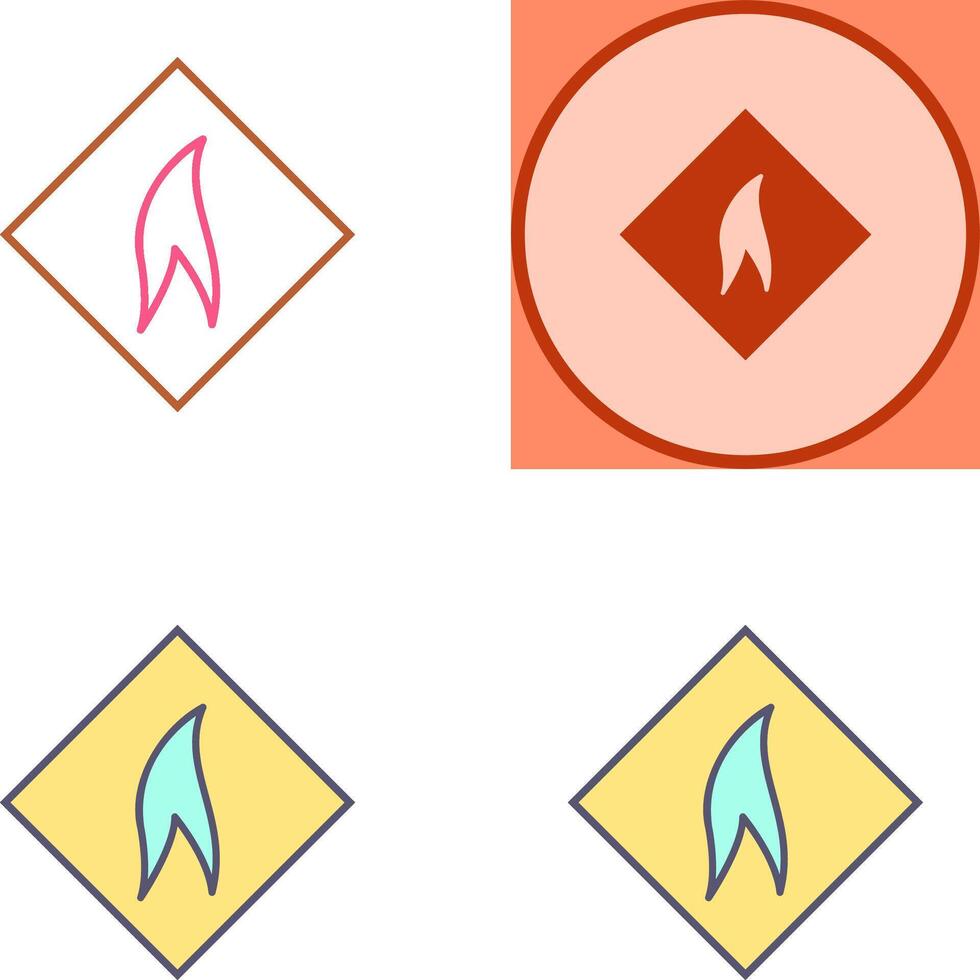 Flammable Material Icon Design vector