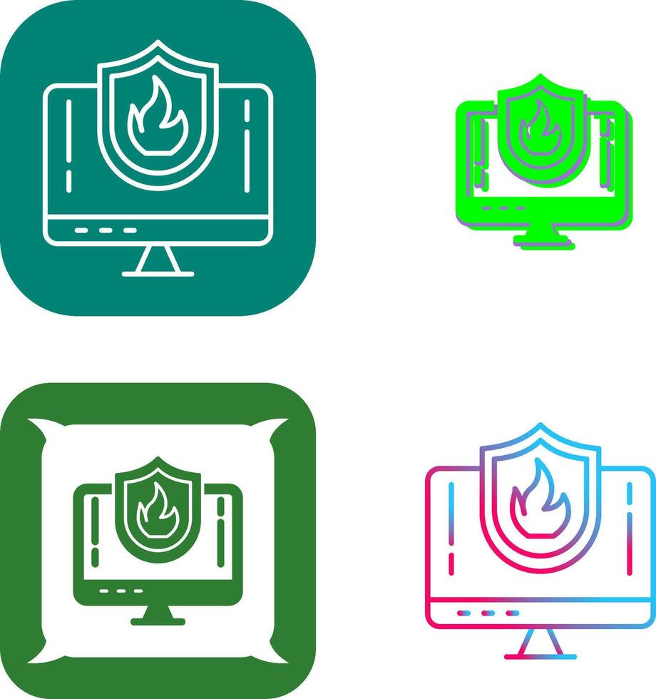 Firewall Icon Design vector