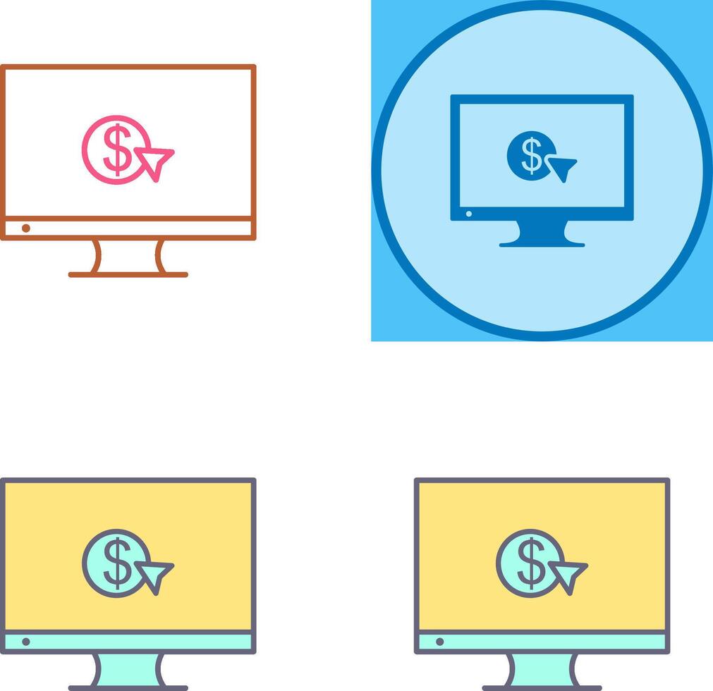 Unique Pay Per Click Icon Design vector