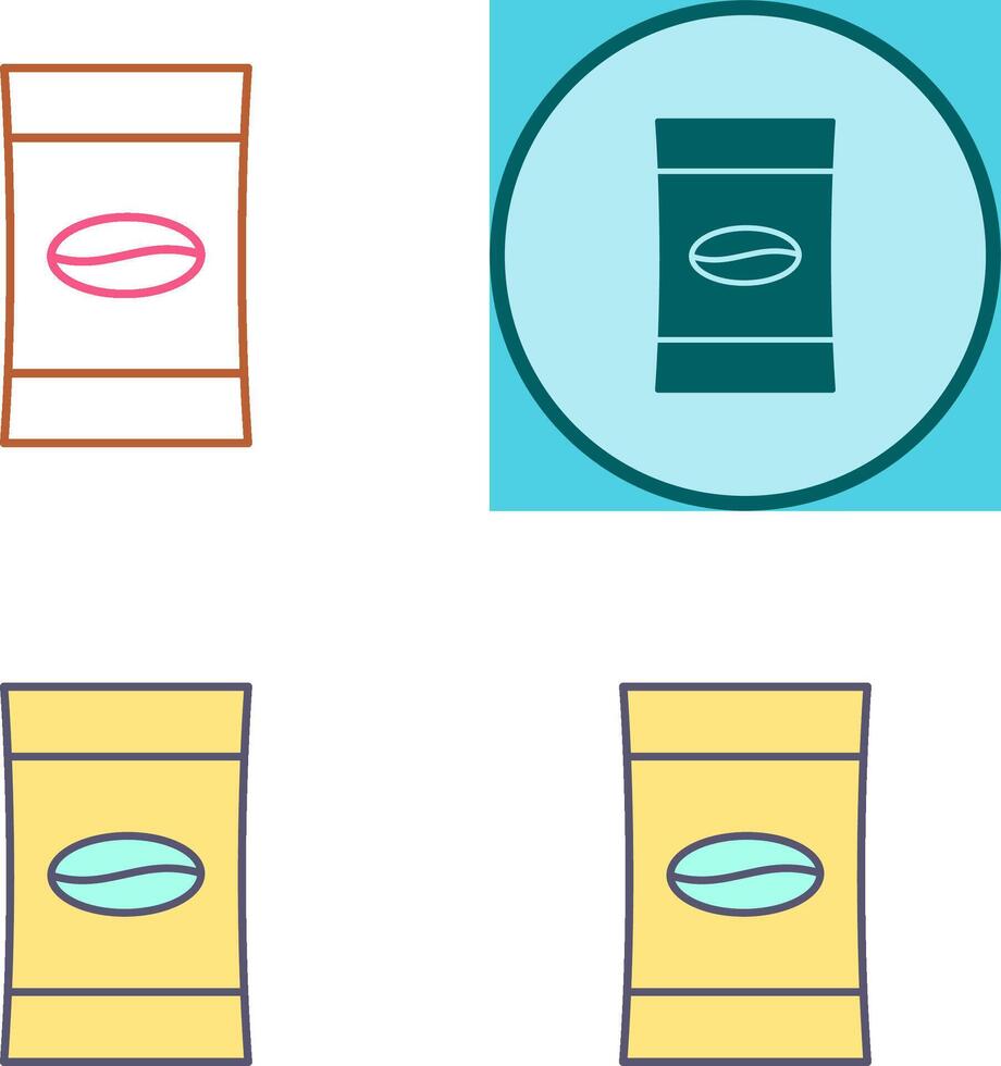 Coffee Packets Icon Design vector